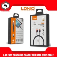 LDNIO LS531 1M MicroUSB / Lightning / Type-C 2.4A Fast Charge & Sync Data Cable