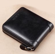 FD กระเป๋าสตางค์ ชาย หนังแท้ แบบ 3 ตอน RFID แผ่นป้องกันการถูกสแกน รุ่น WLM-9993 GL (W3-075) WLM จาก