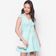 Love Cap Sleeves Fit and Flare Dress