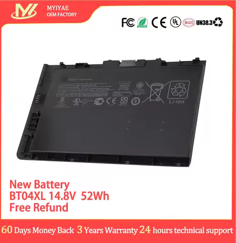 New Laptop Battery 14.8V 52WH BT04 BT04XL BA06 BA06XL For HP EliteBook Folio 9470m 9470 Notebook Bat