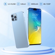 Original i15 Pro Max Cellphone Global Version 12GB+512GB Sale Android 12 Mobile Phone 5G Smartphone 7.5" HD+ 90hz Display ( (1 year local warranty)