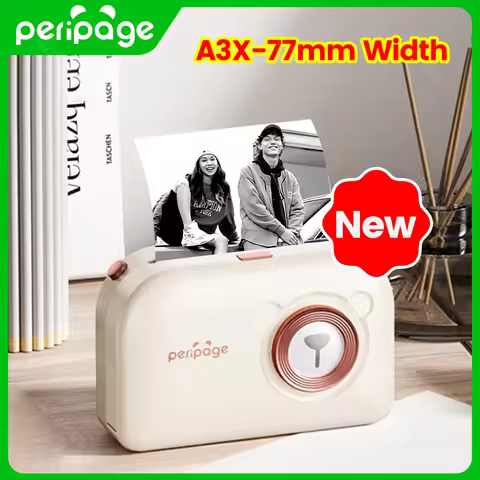 PeriPage A3X Portable Thermal Bluetooth Printer 203dpi Thermal Picture Photo Label Wireless Printer 