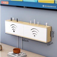 White wall shelf. wifi shelf, convenient wall-mounted android box
