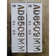 3d embossed car number plate