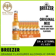 [1 CASE] BREEZER Orange Flavoured Alcohol Drink - 275ml / 27.5cl 4% ABV x24 - Zesty Orange Ready to 