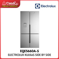 ELECTROLUX Kulkas 4 Pintu Side by Side Kapasitas 562 Liter EQE5660A-S