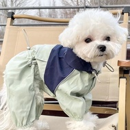 AP AIMAYAPET Dog Raincoat Waterproof Windproof Handsome Pet Jumpsuit Outdoor Walking Camping Clothes