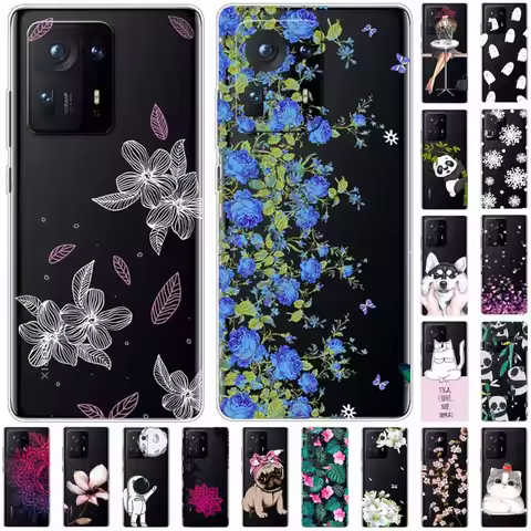 Soft Clear Phone Cover For Xiaomi Mix 4 Case Lovely Flower TPU Silicone Back Cases for Xiaomi Mi Mix