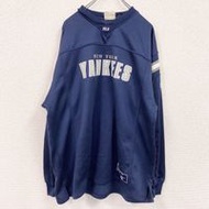 90年代Lee MLB洋基隊比賽球衣，復古海軍藍。