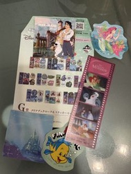 迪士尼 小美人魚 一番賞 書籤貼紙套裝