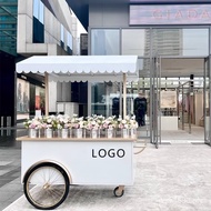 Exhibition Stall Trolley Mobile Flower Cart Exhibition Event Coffee Cart Decoration Car Lot Multifun