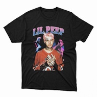 Lil Peep T-shirts เสื้อผ้าวินเทจ แขนสั้นผ้าฝ้ายแท้ สไตล์ไทยสตรีท American high street size S-3XL【จัด