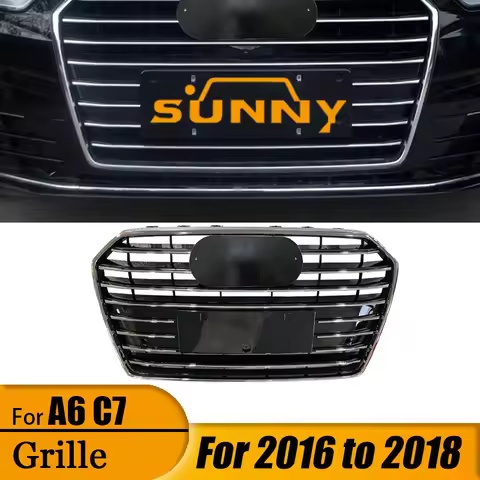 For Audi A6 C7 facelift rear centre mesh bumper grille 2016 2017 2018C7PA original model