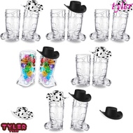 TYLER 24/33 Pcs Cowboy Boot Shot Glasses, Miniature Hat Food Grade Mini Plastic Boot Cups Set, Pract