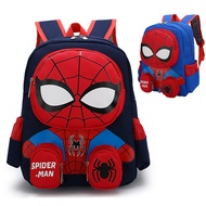 Spiderman Backpack Superhero Student School Cartoon 3d Three-Dimensional Kindergarten Backpack Children Travel Bag Gift