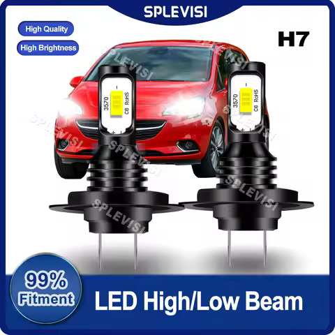 2x HID White LED H7 Headlight High/Low Beam Bulbs 8000LM 70W 9V-36V For Vauxhall Corsa E 2015 2016 2
