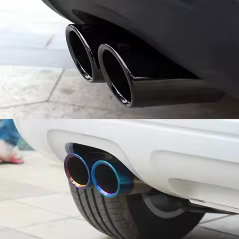 2Pcs Auto Car Exhaust Muffler Tip Pipes Covers fit for VW Tiguan Passat B7 CC Audi A3 8P A4 B8 Q5 A1