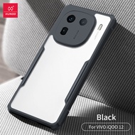 Vivo iqoo 11 Trường hợp/Vivo iqoo 12 trường hợp chống bám vân tay mặt sau trong suốt Bìa Vỏ bảo vệ c