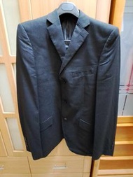 全新黑色---G2000 藍黑線條西裝外套（52）