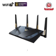 ASUS RT-BE88U Dual-band WiFi 7 BE7200 AiMesh Extendable Performance Router, Dual 10G ports - 3 Year 