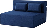 FILUXE Convertible Folding Sofa Bed - Sleeper Chair with Pillow, Modern Linen Fabric Floor &amp; Futon Couch, Foldable Mattress for Living Room/Dorm/Guest Use/Home Office/Apartment, Twin Size, Navy Blue