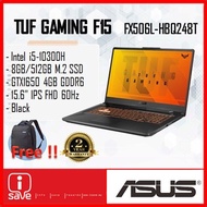 ASUS TUF GAMING F15 FX506L-HBQ248T GAMING LAPTOP BLACK (I5-10300H/8GB/512GB SSD/15.6 FHD 60HZ/GTX 1650)