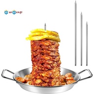 Stainless Steel Stand Vertical Skewer Grill Removable Spikes Brazilian BBQ Skewer Reusable Grill Ske