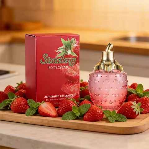 Popular Russian Women's Dating Perfumes Cute Strawberry Design Oriental Notes, Rose And Jasmine, Fre