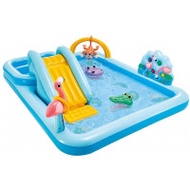 INTEX 57161NP/EP 叢林冒險充氣戲水池 | 迷你水上滑梯 | 內置噴水裝置 | 2歲以上小童適用