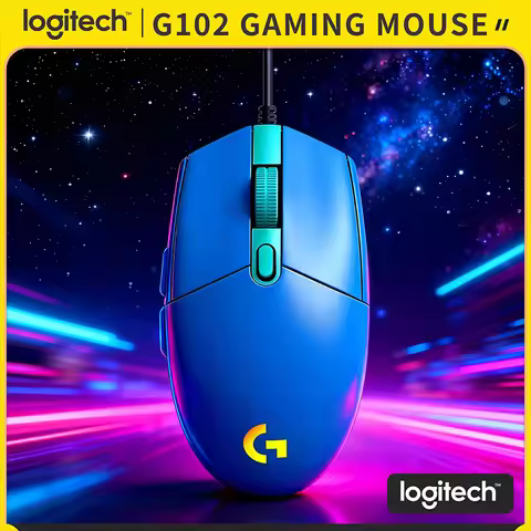 Logitech G102 Wired Mouse, 1ms Report Rate, 16.8 Million RGB, Ergonomic Grip, 6 Programmable Keys fo