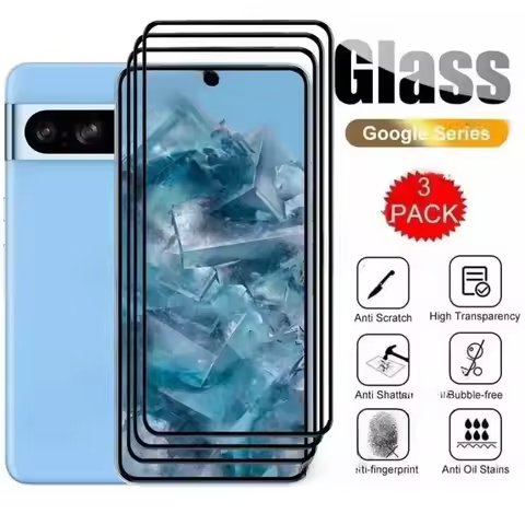 3 Pcs Dust-free Tempered Glass For Google Pixel 9 8 7 6 Pro XL 7A 5A 3 XL HD Curved Full Cover Scree