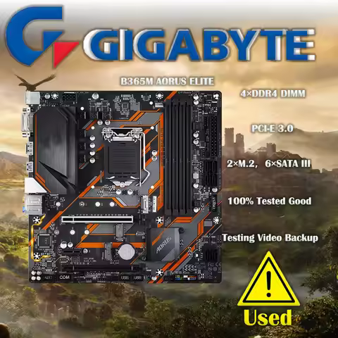 GIGABYTE B365M AORUS ELITE Micro ATX Intel B365 M.2 SSD New 64G Double Channel Support 8 9 Gen LGA 1