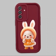Casing hp for Samsung A17 4G A17 5G M17 5G F17 5G Case Smiling Rabbit Silicone Case Cesing Softcase 