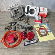 ชุดเสื้อ+ฝา 125ปลาวาฬ MSX 4วาล์ว ลูกอย่างดี/เสื้อwave125 ฝาเวฟ125