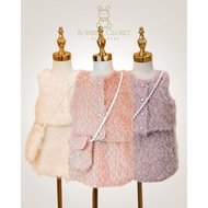Sophie's Furry Sleeveless terno with Furry sling bag ( 232)