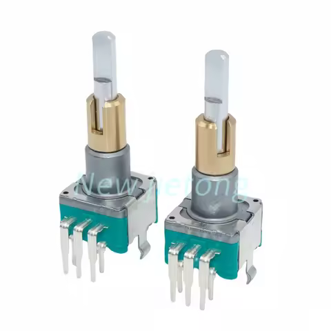 2PCS EC11 Encoder EC11EBB24C03 Dual-Shaft Axis with Push Button Switch EC110701N2B 30 Position 15 Pu
