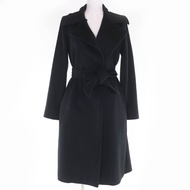 MaxMara max黑色長羊絨駝色繫帶大衣，尺寸 38，狀況極佳，含衣架，義大利製造，正品，女款。