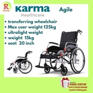 【Freegift】Karma Soma Agile Wheelchair (AGL) transferring wheelchairs kerusi roda 轮椅// 20'' Seat
