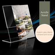 Acrylic Stand A4 / A5 / A6 Size <L  and T Shape> Menu Paper Poster QR Code Frame Holder Display Thic