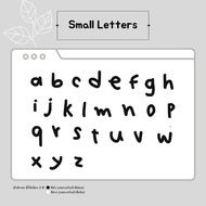 DFT Character Screen Press Small English Letter Sticker Design Your Own Printing