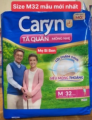 [Gói Lớn Đủ Size] Tã Bỉm Quần Người Lớn Caryn Mỏng Nhẹ Size M32/L28/XL24/XL12 Miếng - Chính Hãng