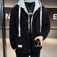 M-8XL Fat Man Plus Size Hoodie Men Winter Thick Thermal Corduroy Jacket Loose Causal Hooded Coat