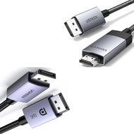 UGREEN DisplayPort to HDMI Cable 4K@60Hz HDR Active Bundle with DisplayPort Cable 2.1 [VESA Certifie