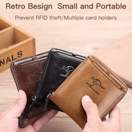 Men's Multifunctional Short Zipper Wallet Driver's License Card Holder Men's Money Clip