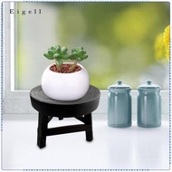 [Eigell] Round, Decorative Wooden Plant Stand, Flower Pot Stand, Bonsai Stand, Plant Stand