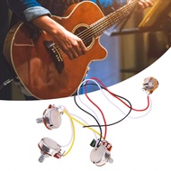 funygame.sg-SIP Mingzhe Guitar Potentiometer Kit Jazz Bass Wiring Harness 1 Volume 2 Tone Instrument