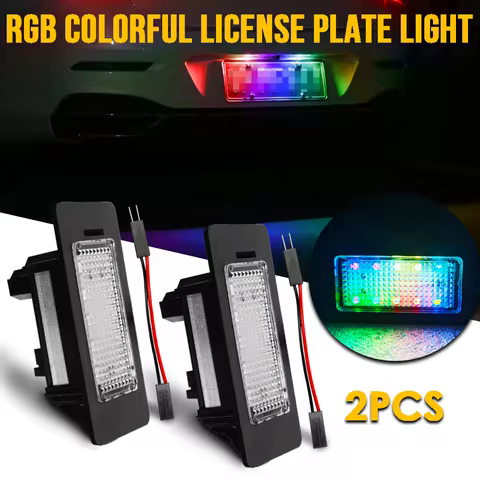 2pcs LED RGB For BMW License Plate Light Colorful License Number Plate Light For BMW X1 X3 X5 E90 E3