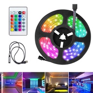 USB Powered LED Strip Light RGB 5050 Flexible Ribbon 24Keys Controller DC 5V DIY Decoration Bedroom 