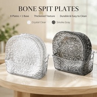 Shell Shape Fruit Plate Glacier Pattern Garbage Bone Plate 9Pcs/Set 9Pack Dining Table Tray