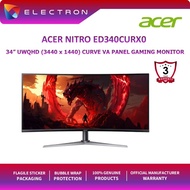 Acer Nitro ED340CURX0 34" UWQHD 200Hz Curve Gaming Monitor ( Speaker, DP, HDMI, 3 Yrs Warranty )